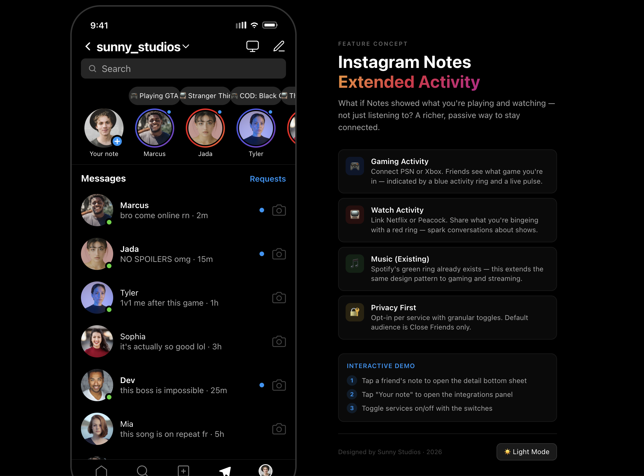 Instagram Notes: Extended Activity